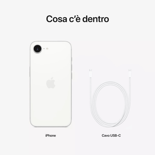 Apple iPhone 16e 5G 128GB Bianco White 6,1" Smartphone Nuovo Originale